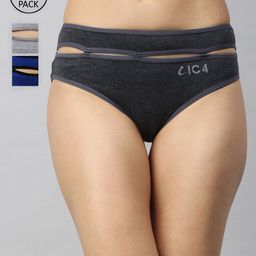 IC4 Women Pack of 3 Designer Bikini Briefs 0CGRB1007P3-10