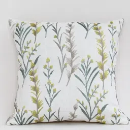 Whispering Homes Yellow Spinney Designer Embroidered Cushion Cover-image-38