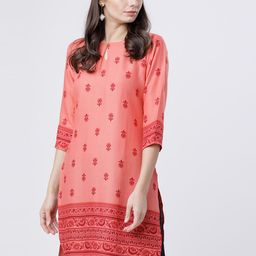Vishudh Women Coral Printed Tunic-image-55