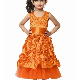 Wish little Girls Self Design A-Line Maxi Dress Comes with a belt-image-75