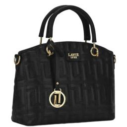 Lavie Luxe Black LX Label25 Sm Satchel Handbag-40