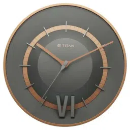 Titan Copper & Grey Plastic 31 cm Taper Series Wall Clock With Silent Sweep Technology-image-28