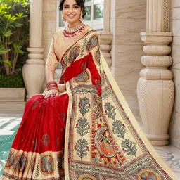Anouk Rustic Ethnic Motifs Saree image 3