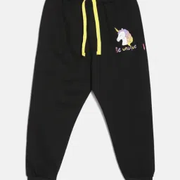 Dixcy Slimz Kids Black Solid Joggers-picture-6