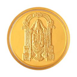 P.C. Chandra Jewellers Balaji-Inscribed 24k (999) 0.1gm Yellow Gold Foil Coin-picture-40