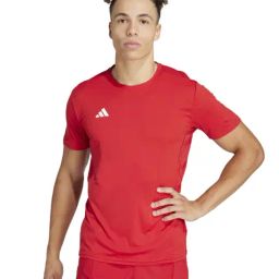 Adidas Red Slim Fit Sports T-Shirt-image-64