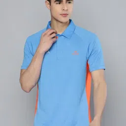 ALCIS Blue Slim Fit Sports Polo T-Shirt-image-66