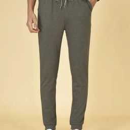 Ajile by Pantaloons Olive Melange Slim Fit Joggers-image-87
