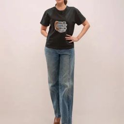 Zink London Black Cotton Graphic T-Shirt-picture-14