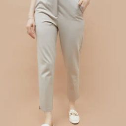 Code By Lifestyle Light Beige Regular Fit Trousers-40