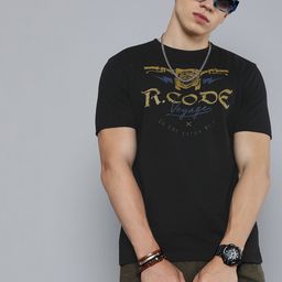 R Code by The Roadster Life Co Men Typography Printed T-shirt-image-61