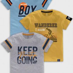 Codez Kids Multicolor Printed T-Shirt (Pack Of 3)-image-41