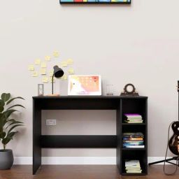 SPYDER CRAFT Volbeat Engineered Wood Office Desk (Black)-41