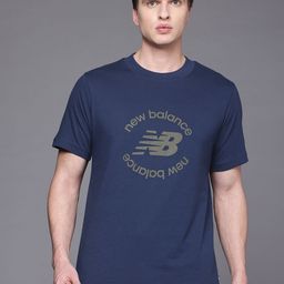 New Balance Brand Logo Printed Pure Cotton Athleisure T-shirt-picture-38