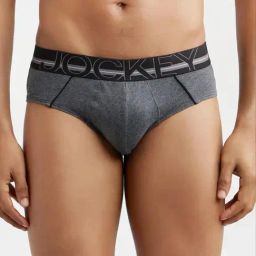 Jockey US14 Dark Grey Combed Cotton Briefs with Ultrasoft Waistband (Waistband Color May Vary)-picture-15