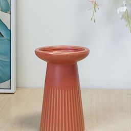 Art Street Orange-Coloured Textured Ceramic Flower Vase-picture-19