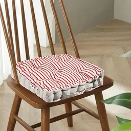 Kuber Industries Maroon & Green 6 Pieces Printed Cotton Chair Pads-57