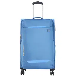 VIP Eterno Blue Solid Soft Large Trolley Bag - 48 cm-image-40