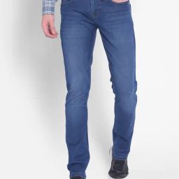 Crimsoune Club Blue Slim Fit Lightly Washed Jeans-image-23