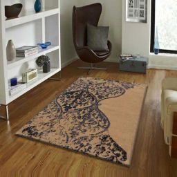 Presto Navy & Beige Polyester Carpet-27
