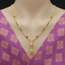 COLOUR OUR DREAMS Gold-Plated Brass Mangalsutra-38