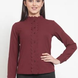 KASSUALLY Maroon Relaxed Fit Shirt-picture-24