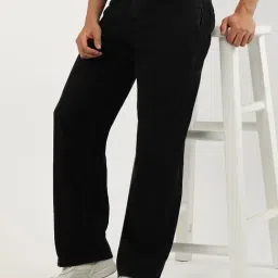 Calvin Klein Pf24J 091 Black Cotton Regular Fit Solid Mid Rise Jeans-image-21