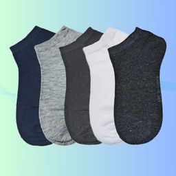 MJE Men Pack Of 5 Anti-Odour Ankle Length Socks-36