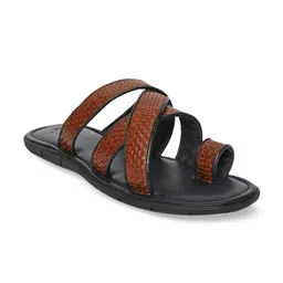 GABICCI Men Tan Brown Leather Comfort Sandals-picture-15