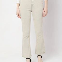 Vero Moda Green Cotton High Rise Jeans-image-52
