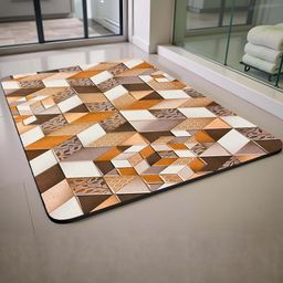 IVAZA Camel Brown 1000 GSM Silicone Bath Rugs-image-79