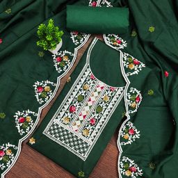Maroosh Floral Embroidered Sequinned Pure Cotton Unstitched Dress Material-image-86