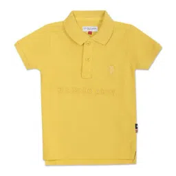U.S. Polo Assn. Kids Yellow Cotton Regular Fit Polo T-Shirt-picture-31