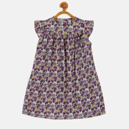 Kiddopanti Kids White Printed Dress-image-47