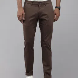 U.S. Polo Assn. Men Textured Austin Slim Fit Chinos Trousers-image-53