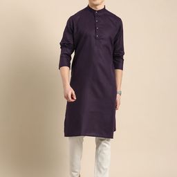 Anouk Men Cotton Solid Kurta-image-28