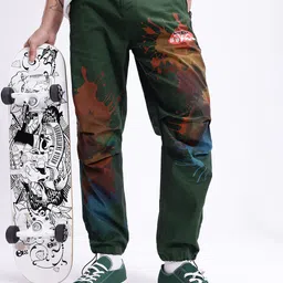 Kook N Keech Men Pure Cotton Printed Straight Fit Joggers-image-73