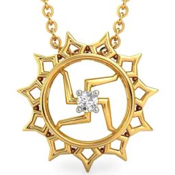 Candere By Kalyan Jewellers 18k Yellow Gold and Cubic Zirconia Pendant-image-60