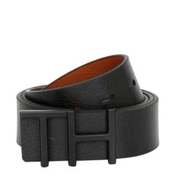 Tommy Hilfiger Black & Tan Leather Reversible Belt for Men-96