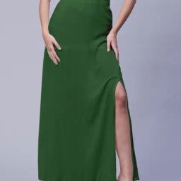 Moomaya Green Maxi Skirt-image-37