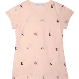 Calvin Klein Jeans Kids Peach Logo T-Shirt-image-29