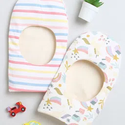 BUMZEE Boys Pack Of 2 Printed Cotton Reversible Monkey Caps-image-64