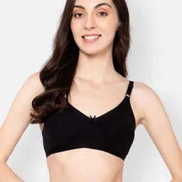 Clovia Black Full Coverage Cotton T-shirt Bra With All Day Comfort-picture-10