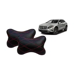 Auto Pearl Black Red CV Car Neck Rest Pillow Compatible for Mercedes Benz GL Class-image-45