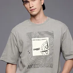 Ducati Printed Drop-Shoulder Sleeves Relaxed Fit Pure Cotton T-shirt-picture-0