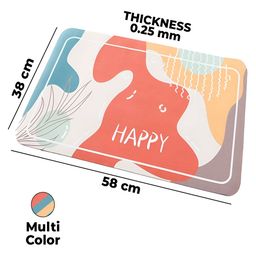 Kuber Industries Orange & White Graphic Printed Anti-Skid Quick-Dry Doormat-82