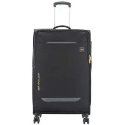 VIP Eterno Black Solid Soft Large Trolley Bag - 48 cm-image-50
