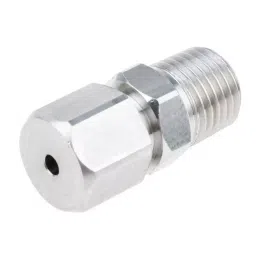 RS PRO In-Line Thermocouple Compression Fitting for Thermocouple 1/4 NPT 3 mm Probe, 1235568-30