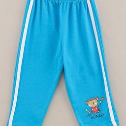 Tango Full Length Lounge Pant Monkey Print - Blue-21