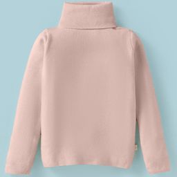 Yellow Apple Viscose Knit Full Sleeves Turtle Neck Solid Colour Winter T-Shirt - Beige-image-95